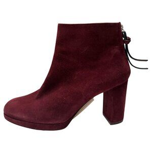 $595 Stuart Weitzman plum suede boots size 10 / eu 40